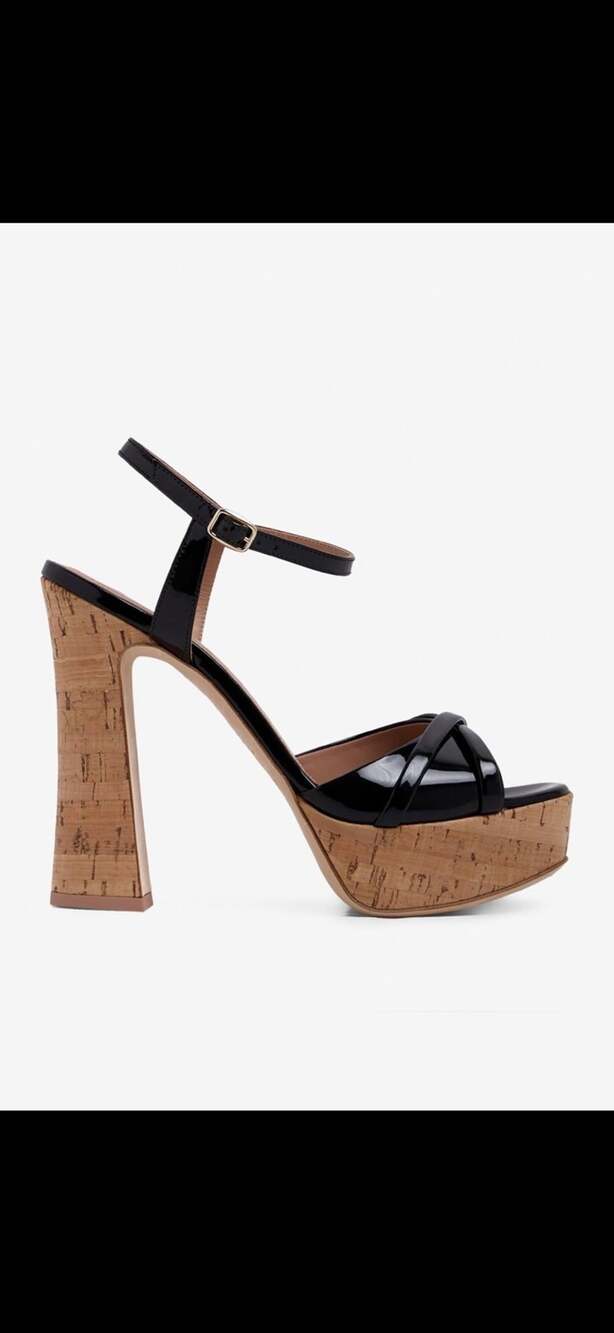 Malone Souliers Keaton 125 Black Leather Platform Sandals Size 41 MSRP $995 BNIB